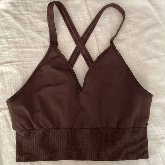 FREE PEOPLE  Good Karma Crop Tank brown M/L nwot - Picture 4 of 6